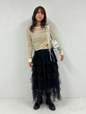 「PUBLUX（パブリュクス）のアイテム（バッグ）」を使った、PUBLUXさん（レディース・155cm）の秋コーディネート