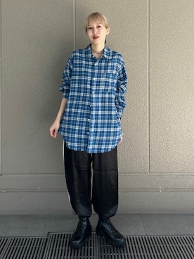 「PUBLUX（パブリュクス）のアイテム（パンツ）」を使った、PUBLUXさん（レディース・154cm）の秋コーディネート