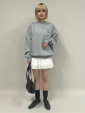 「PUBLUX（パブリュクス）のアイテム（スウェット）」を使った、PUBLUXさん（レディース・153cm）の秋コーディネート
