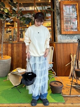 「PUBLUX（パブリュクス）のアイテム（スウェット）」を使った、PUBLUXさん（レディース・155cm）の秋コーディネート
