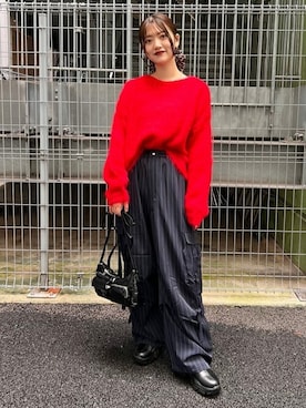 「PUBLUX（パブリュクス）のアイテム（パンツ）」を使った、PUBLUXさん（レディース・163cm）の秋コーディネート