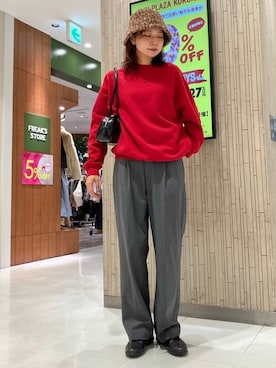 「PUBLUX（パブリュクス）のアイテム（スウェット）」を使った、PUBLUXさん（レディース・165cm）の秋コーディネート