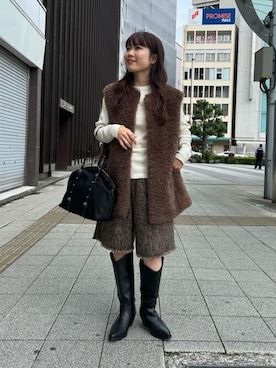 「PUBLUX（パブリュクス）のアイテム（シューズ）」を使った、PUBLUXさん（レディース・155cm）の秋コーディネート