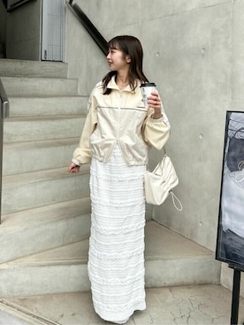 「Chico（チコ）のアイテム（ブルゾン）」を使った、Chicoさん（レディース・152cm）の冬コーディネート