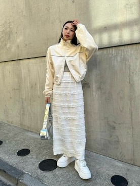 「Chico（チコ）のアイテム（ブルゾン）」を使った、Chicoさん（レディース・162cm）の冬コーディネート