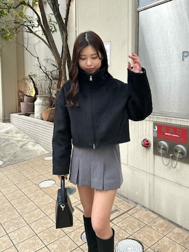 「Chico（チコ）のアイテム（ブルゾン）」を使った、Chicoさん（レディース・160cm）の冬コーディネート