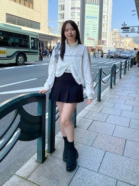「Chico（チコ）のアイテム（ブルゾン）」を使った、Chicoさん（レディース・156cm）の春コーディネート