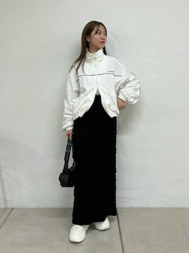 「Chico（チコ）のアイテム（ブルゾン）」を使った、Chicoさん（レディース・153cm）の春コーディネート
