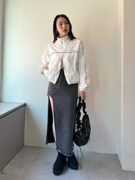 「Chico（チコ）のアイテム（ブルゾン）」を使った、Chicoさん（レディース・162cm）の春コーディネート