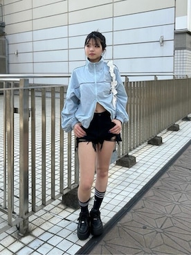 「Chico（チコ）のアイテム（ブルゾン）」を使った、Chicoさん（レディース・153cm）の春コーディネート
