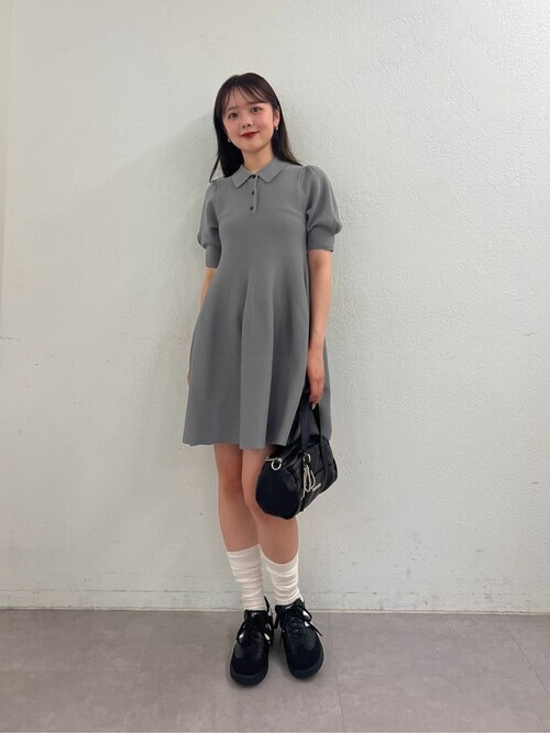 ワンピース 「SALON by Chico」襟ニットミニワンピース レディース 