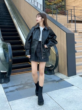「Chico（チコ）のアイテム（ブルゾン）」を使った、Chicoさん（レディース・152cm）の夏コーディネート