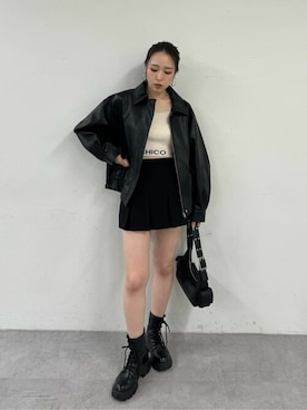 「Chico（チコ）のアイテム（ジャケット/アウター）」を使った、Chicoさん（レディース・162cm）の夏コーディネート