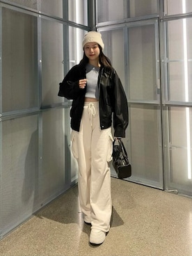 「Chico（チコ）のアイテム（ブルゾン）」を使った、Chicoさん（レディース・156cm）の夏コーディネート