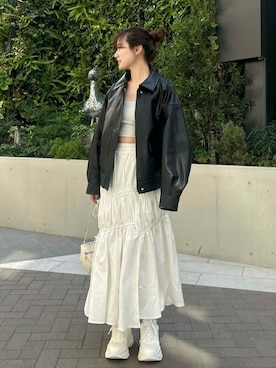 「Chico（チコ）のアイテム（ブルゾン）」を使った、Chicoさん（レディース・160cm）の夏コーディネート