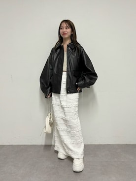 「Chico（チコ）のアイテム（ブルゾン）」を使った、Chicoさん（レディース・153cm）の夏コーディネート