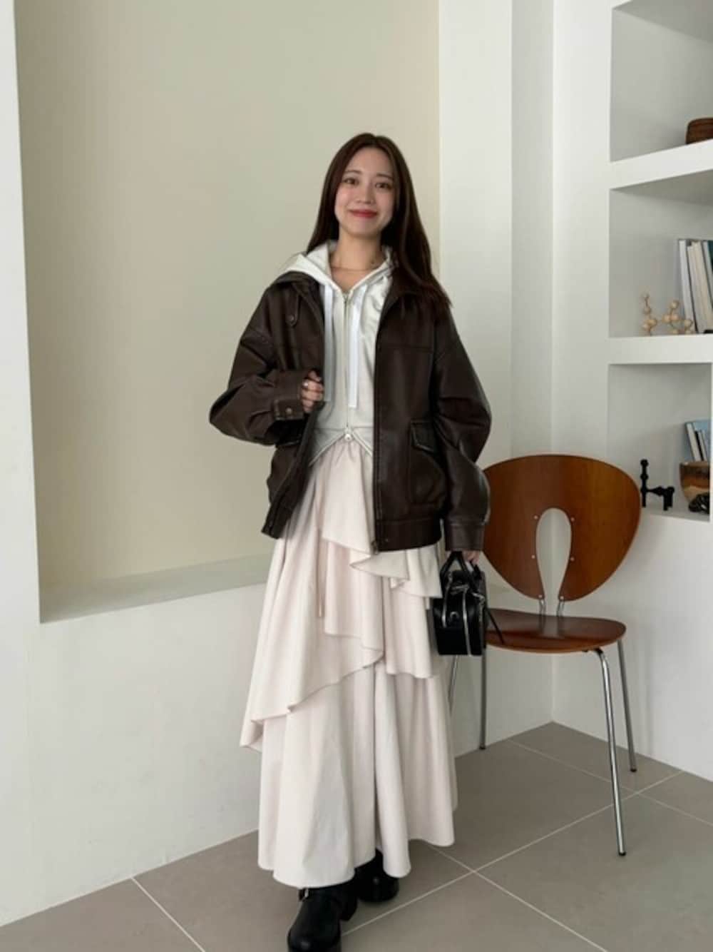 【TRIFLE】レザータッチミドルルーズジャケット TRIFLE】レザータッチミドルルーズジャケット REVIVAL/WEB限定