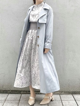 「dazzlin（ダズリン）のアイテム（トレンチコート）」を使った、dazzlin SHOP STAFFさん（レディース・163cm）の冬コーディネート