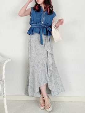 「dazzlin（ダズリン）のアイテム」を使った、dazzlin SHOP STAFFさん（レディース・148cm）の春コーディネート