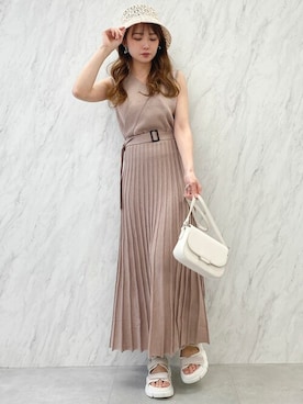 「プリーツ」｜dazzlin SHOP STAFFさん（レディース・157cm）の春コーディネート