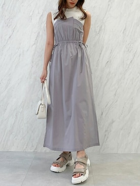 「アイテム（ワンピース/ドレス、パープル系）」を使った、dazzlin SHOP STAFFさん（レディース・153cm）の春コーディネート