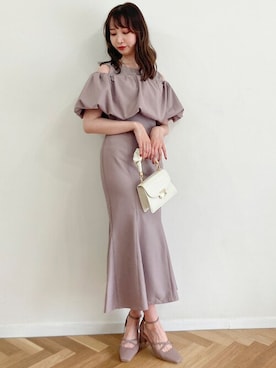 「アイテム（ワンピース、ピンク系）」を使った、dazzlin SHOP STAFFさん（レディース・164cm）の夏コーディネート