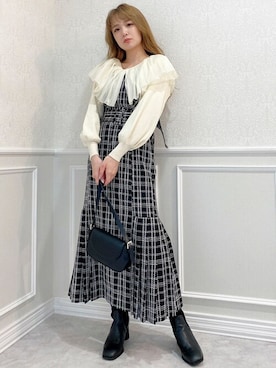 「Coming soon…」｜「アイテム（ブーツ）」を使った、dazzlin SHOP STAFFさん（レディース・157cm）の夏コーディネート