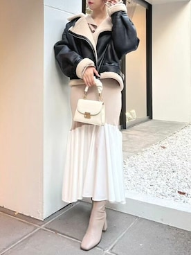 「dazzlin（ダズリン）のアイテム（ブルゾン）」を使った、dazzlin SHOP STAFFさん（レディース・158cm）の秋コーディネート