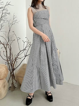 「ノースリーブニット」｜「アイテム（ワンピース/ドレス）」を使った、dazzlin SHOP STAFFさん（レディース・153cm）の春コーディネート