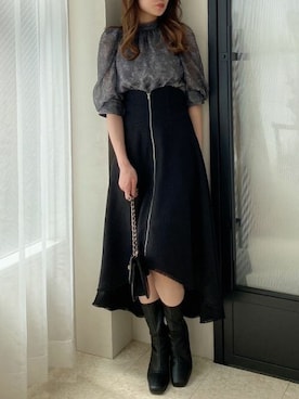 「花柄ブラウス」｜dazzlin SHOP STAFFさん（レディース・157cm）の夏コーディネート