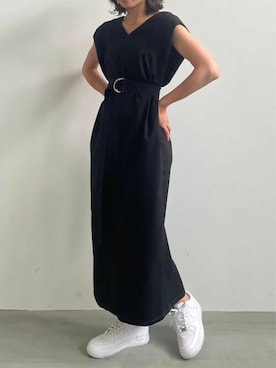 「dazzlin（ダズリン）のアイテム（ジャンパースカート）」を使った、dazzlin SHOP STAFFさん（レディース・158cm）の夏コーディネート
