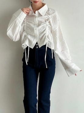 「肌見せ」｜dazzlin SHOP STAFFさん（レディース・153cm）の春コーディネート