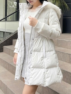 「dazzlin（ダズリン）のアイテム（ダウンジャケット/コート）」を使った、dazzlin SHOP STAFFさん（レディース・165cm）の秋コーディネート
