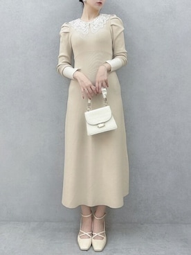 「レースカラー」｜dazzlin SHOP STAFFさん（レディース・164cm）の冬コーディネート