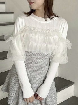 「チュール」｜dazzlin SHOP STAFFさん（レディース・158cm）の冬コーディネート