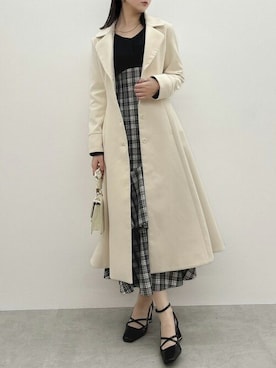 「通勤コーデ」｜「アイテム（その他アウター）」を使った、dazzlin SHOP STAFFさん（レディース・164cm）の冬コーディネート