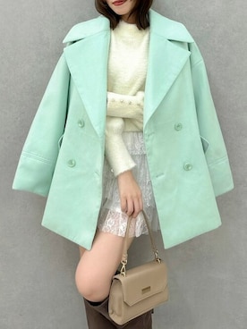 「dazzlin（ダズリン）のアイテム（その他アウター）」を使った、dazzlin SHOP STAFFさん（レディース・153cm）の冬コーディネート
