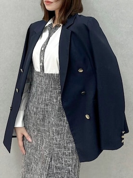 「dazzlin（ダズリン）のアイテム（ジャケット/アウター）」を使った、dazzlin SHOP STAFFさん（レディース・153cm）の春コーディネート