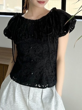 「コットンレース」｜dazzlin SHOP STAFFさん（レディース・158cm）の春コーディネート