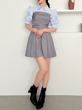 「韓国コーデ」｜「アイテム（ワンピース/ドレス）」を使った、dazzlin SHOP STAFFさん（レディース・164cm）の春コーディネート