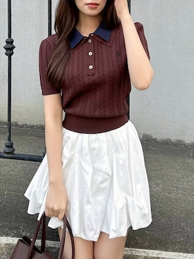 「バルーンスカート」｜dazzlin SHOP STAFFさん（レディース・153cm）の夏コーディネート