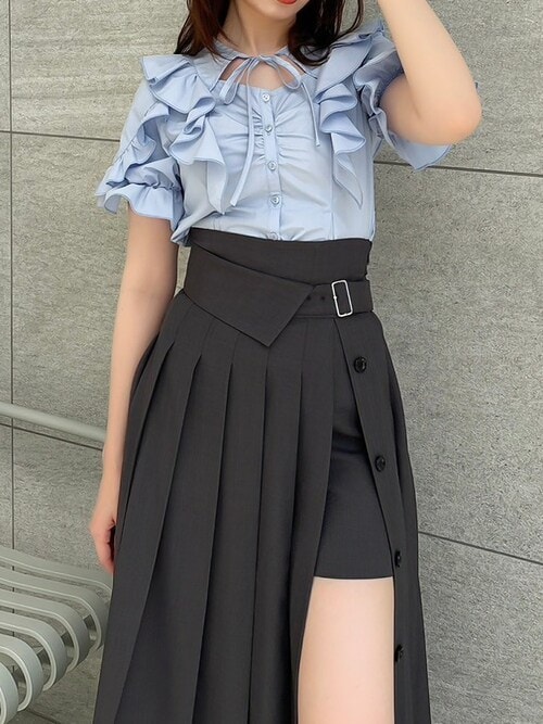 パンツレイヤードプリーツスカート（スカート）｜dazzlin