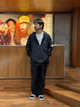 「HYSTERIC GLAMOUR（ヒステリックグラマー）のCIRCLE HEAD Tシャツ2PACS（Tシャツ/カットソー）」を使った、matsuさん（メンズ・175cm）の秋コーディネート