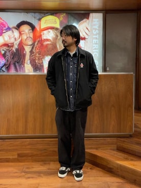 「シャツ 」｜「アイテム（ブルゾン）」を使った、matsuさん（メンズ・175cm）の秋コーディネート