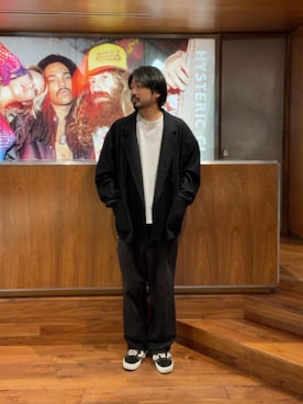 「HYSTERIC GLAMOUR（ヒステリックグラマー）のCIRCLE HEAD Tシャツ2PACS（Tシャツ/カットソー）」を使った、matsuさん（メンズ・175cm）の秋コーディネート