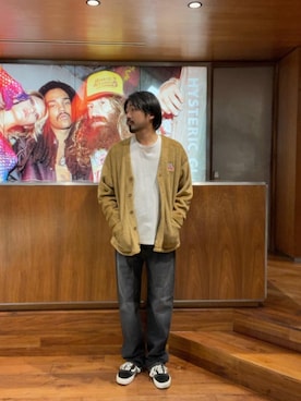 「HYSTERIC GLAMOUR（ヒステリックグラマー）のCIRCLE HEAD Tシャツ2PACS（Tシャツ/カットソー）」を使った、matsuさん（メンズ・175cm）の秋コーディネート