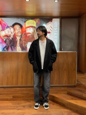 「HYSTERIC GLAMOUR（ヒステリックグラマー）のCIRCLE HEAD Tシャツ2PACS（Tシャツ/カットソー）」を使った、matsuさん（メンズ・175cm）の秋コーディネート