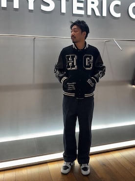 「パーカー」｜「アイテム（スタジャン）」を使った、matsuさん（メンズ・175cm）の冬コーディネート