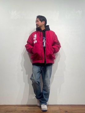 「HYSTERIC GLAMOUR（ヒステリックグラマー）のアイテム（パーカー）」を使った、matsuさん（メンズ・175cm）の秋コーディネート