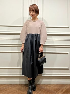 「Liesse（リエス）のアイテム」を使った、Liesse STAFFさん（レディース・164cm）の冬コーディネート